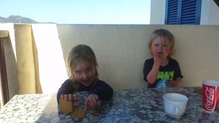 Lite kex på balkongen